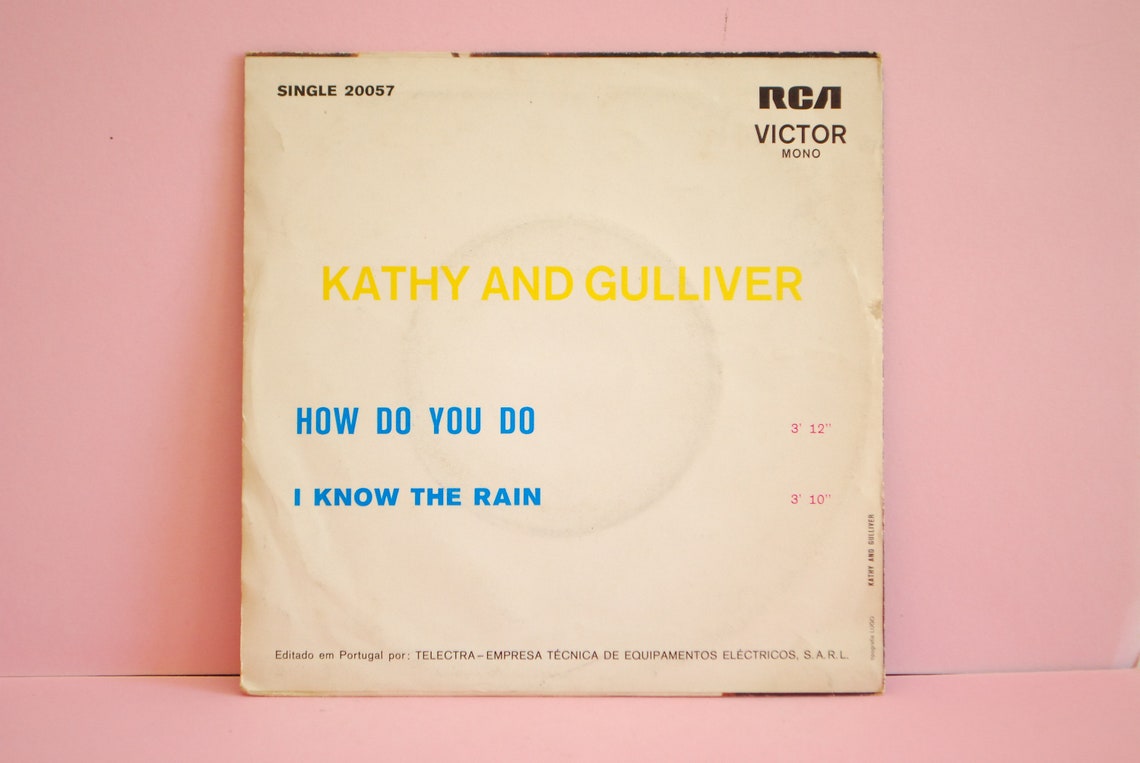 Kathy And Gulliver - How Do You Do / I Know The Rain |  Vinyl 7" 45 RPM Single Record | Seventies retro 1972 |, foto 2 di 4
