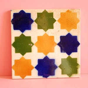 Azulejo decorativo vintage português | Padrão Azulejos Tradicionais | Cerâmica Azulejo Pintada à Mão | Azulejo Português Vintage Genuíno