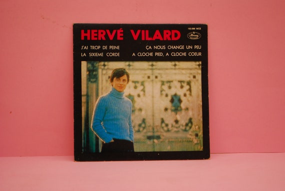 Hervé Vilard - J'ai Trop De Peine | Vinyl, 7", 45 RPM, EP, Mono | Sixties 1967 retro |
