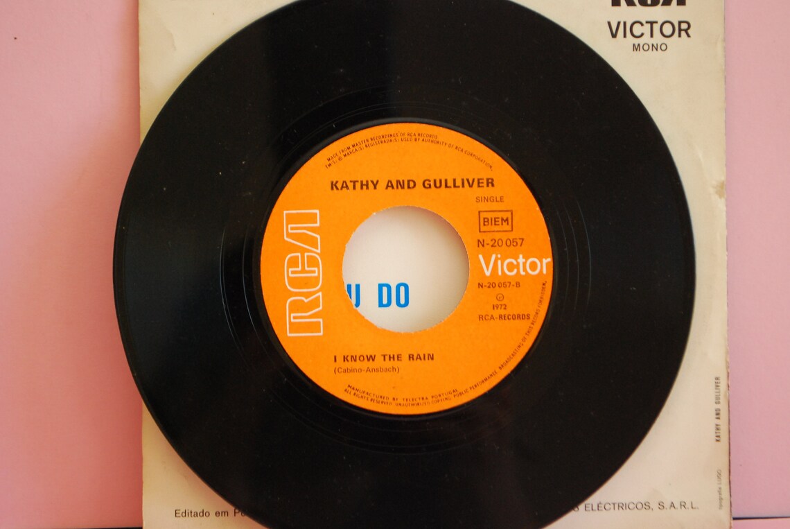 Kathy And Gulliver - How Do You Do / I Know The Rain |  Vinyl 7" 45 RPM Single Record | Seventies retro 1972 |, foto 4 di 4