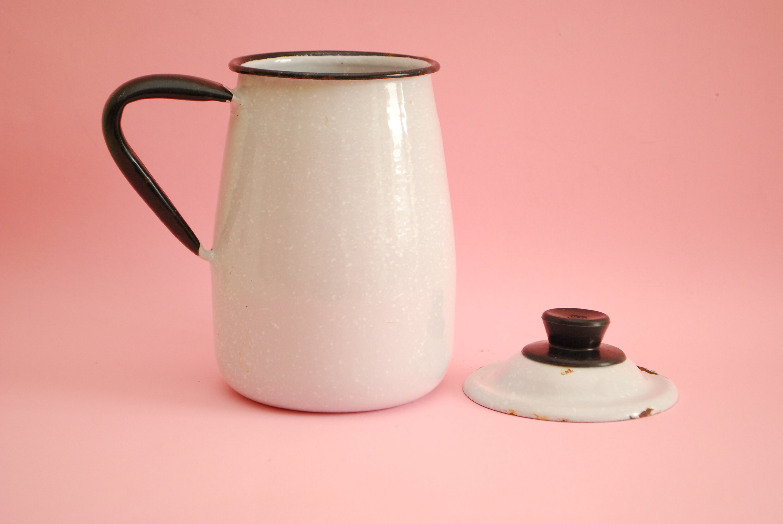 Vintage enamel pot with lid Enamel kettle pot Vintage Etsy