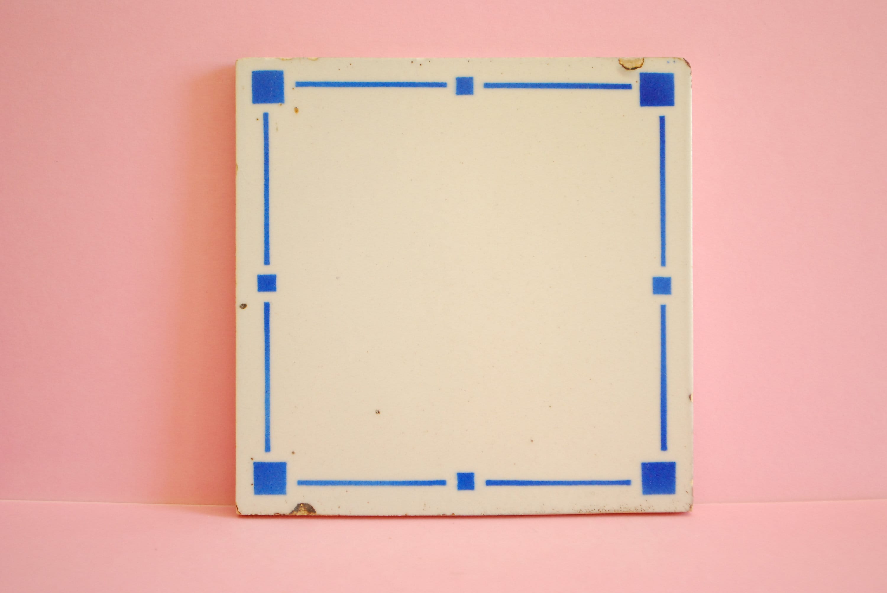 Véritable | de carreaux portugais vintage Ancien motif traditionnel Azulejos | | azulejo bleu céramique peinte à la main 20ème siècle