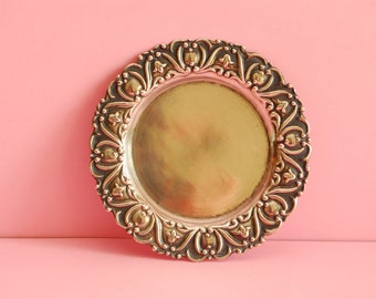 Plato pequeño chapado en plata / Plato de anillo chapado en plata vintage / Plato chapado en plata antiguo / Plato chapado en plata de joyería vintage