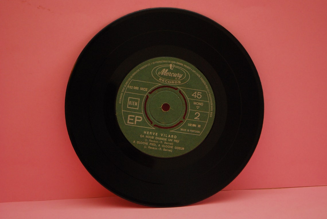 Hervé Vilard - J'ai Trop De Peine | Vinyl, 7", 45 RPM, EP, Mono | Sixties 1967 retro |, foto 4 di 4