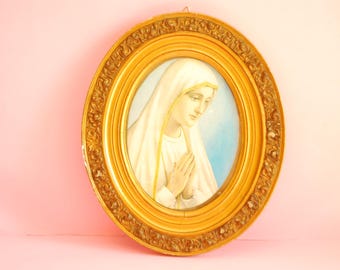 Antique Wooden Golden Picture Frame | Vintage Frame | Vintage photo frame | Gilded picture frame | Oval Picture Frame