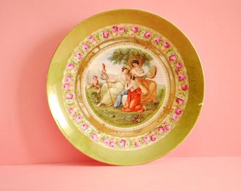 Antike Prov Saxe E.S Germany Porzellan Schale | Vintage Porzellan Teller | Deutsches Porzellan