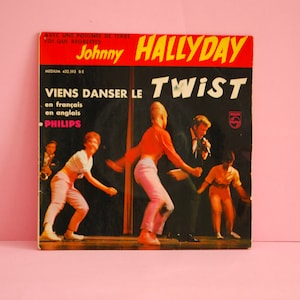 Johnny Hallyday - Viens Danser Le Twist |  Vinyl 7&quot; 45 RPM EP Record | Sixties retro  1961 |