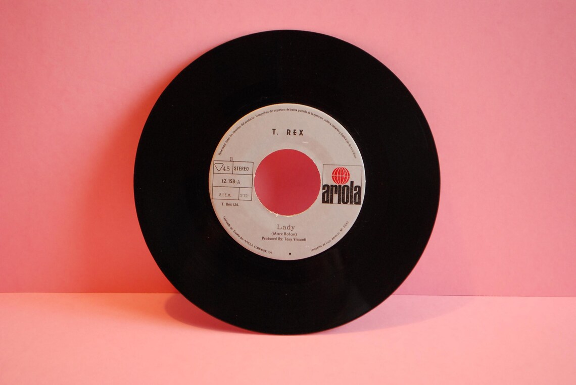 Vintage - T. Rex – Metal Guru |  Vinyl 7" 45 RPM Single Record | Seventies retro 1972 |, foto 4 di 4