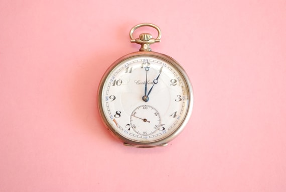Antique Cortebert Pocket Watch | Vintage Swiss Pocket Watch | Cortebert Ancre Ligne Droite 15 Rubis | Mechanical Pocket Watch