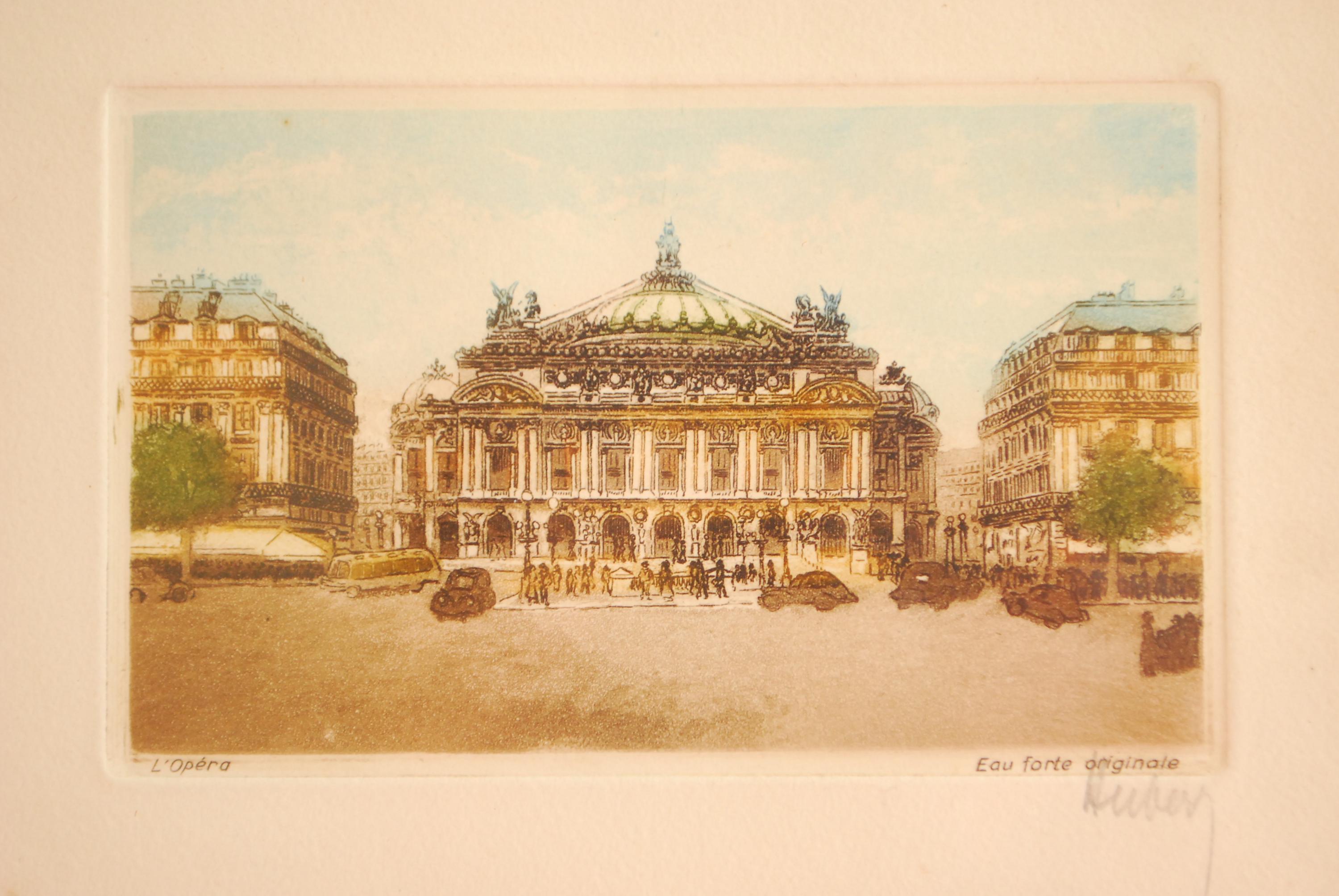 Vintage Frame With Print of France Paris 