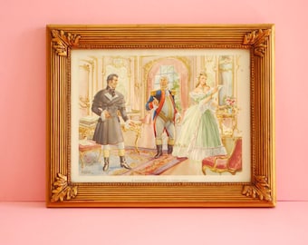 Antique wooden picture frame | Vintage rectangular picture frame | Gilded photo frame | Victorian photo frame