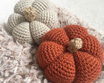 Decorative Pumpkin, Autumn Decor, Pumpkin Ornament, Fall Decor, Crotchet Pumpkin, Fabric Pumpkin, Pumpkin Decor, Orange Pumpkin