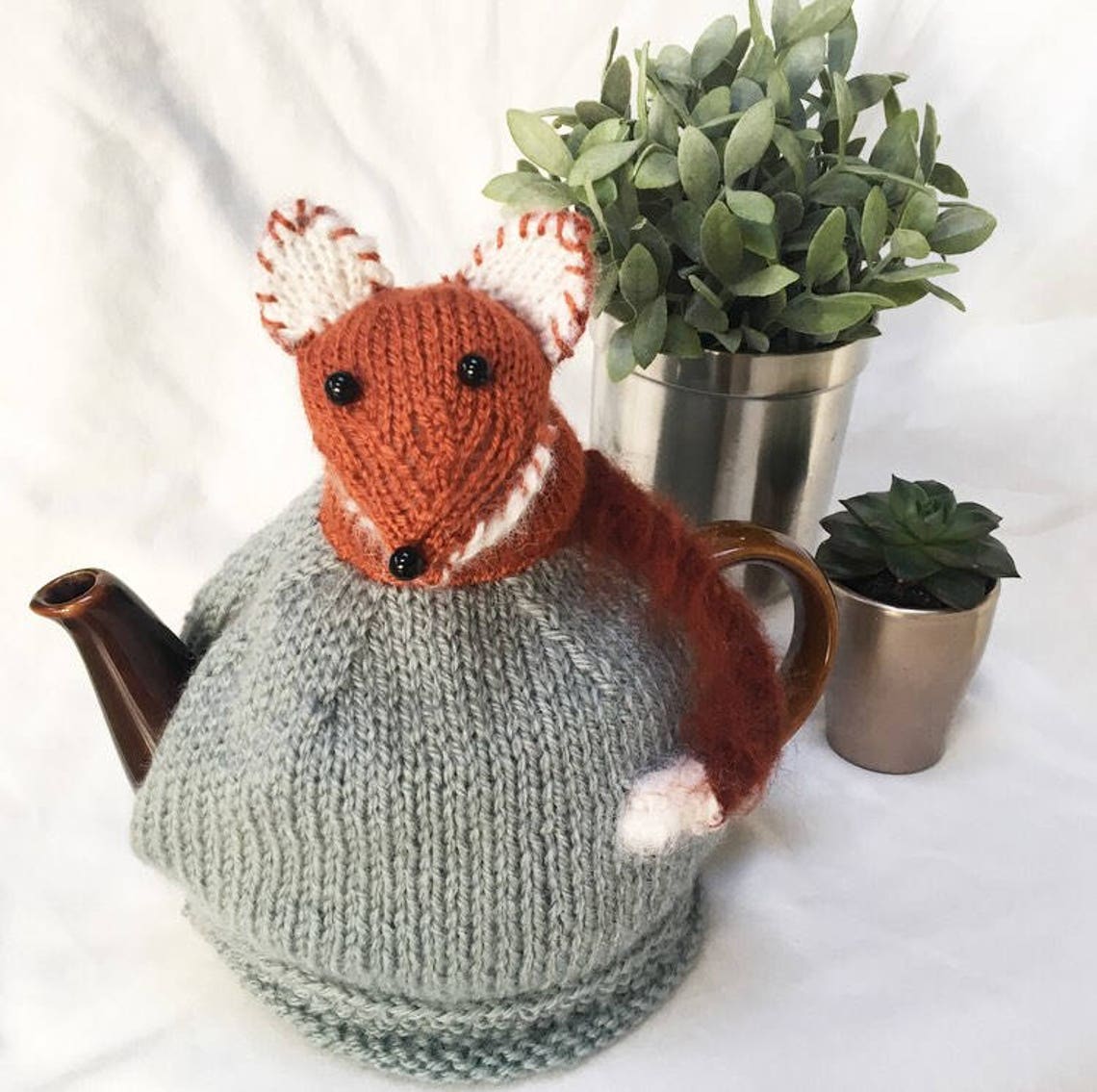 Fox Teapot Cosy Hand knitted tea cosy Tea Cosy Fox Gifts Etsy