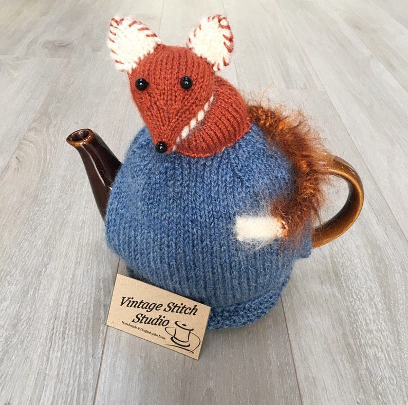 Fox Teapot Cosy Hand knitted tea cosy Tea Cosy Fox Gifts Etsy