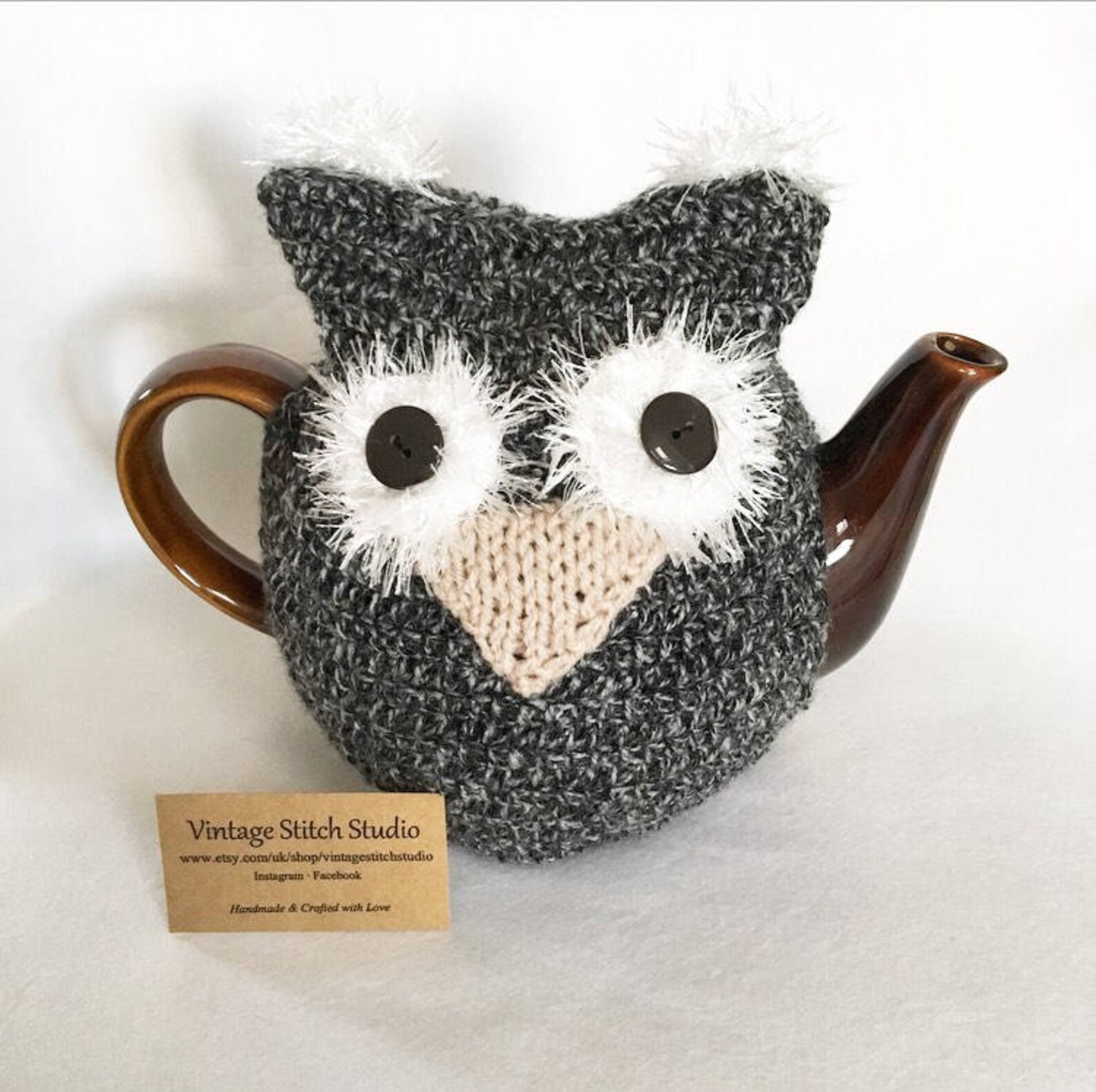 Owl Tea Cosy Knitted Tea Cosy Owl Gifts Hand Knitted Tea Etsy UK