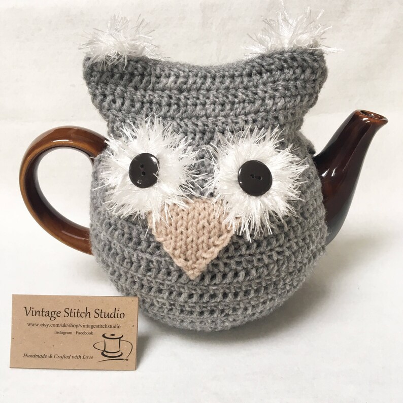 Owl Tea Cosy Knitted Tea Cosy Owl Gifts Hand Knitted Tea Etsy UK