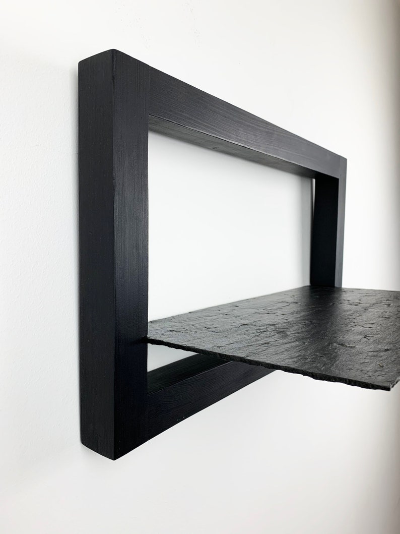 Floating Shelf Slate Shelf Black Shelf Etsy