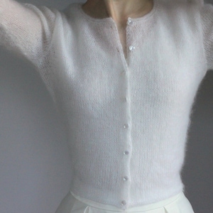 white wedding cardigan