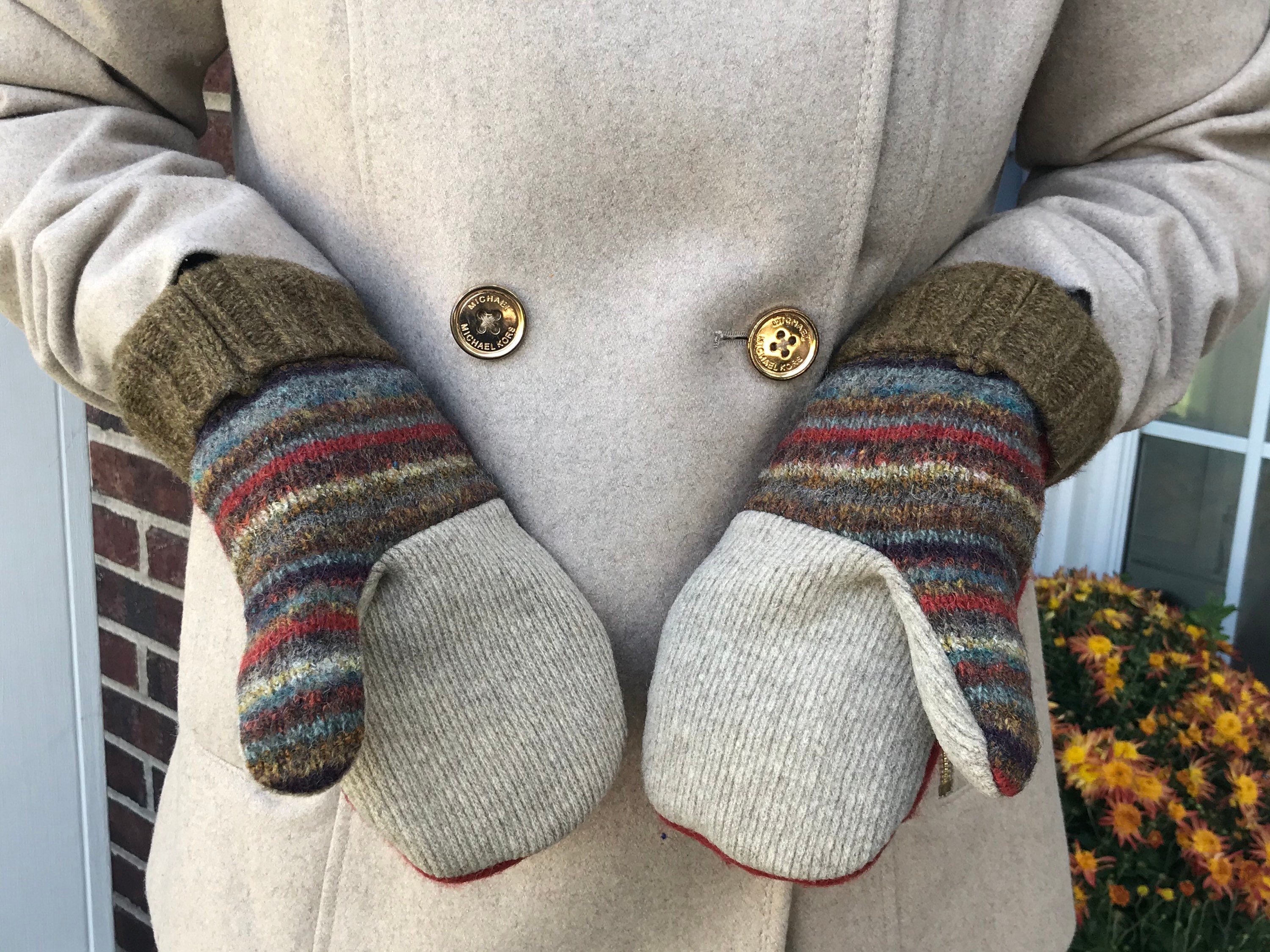 Women's Wool Sweater Mittens Etsy