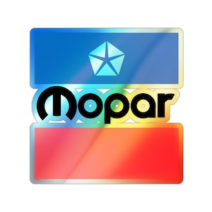 Vintage Holographic MOPAR Logo Chrysler Dodge Plymouth Jeep AMC Eagle Sticker