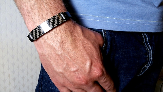 Carbon fiber mens best sale bracelet