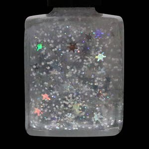 Let It Snow 10 Free Glitter Bomb/Topper With Silver Holographic Snowflakes image 1