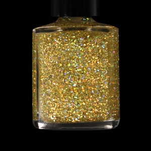 I&#39;m A Rock Star Holographic Gold 10 Free Vegan Flake Glitter Topper