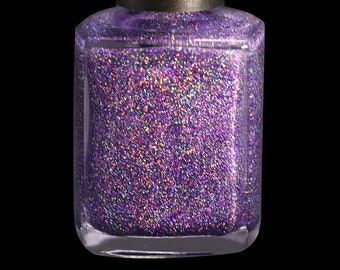 Hair Band 10 Free Vegan Purple and Gold Holographic Flake Glitter Nail Lacquer