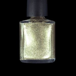 Heavy Metal Guitar 10 Free Vegan Silver-Gold Micro Flakie Nail Lacquer