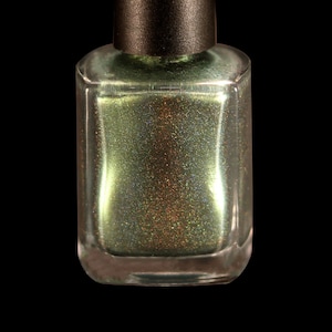 I'm Not Gawain Away! Moss Green Holographic 10 Free Vegan Nail Polish