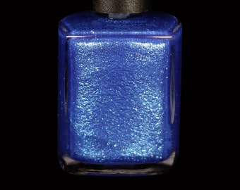 Time And Relative Dimension In Space TARDIS Dr. Who 10 Free Navy Blue and Blu-Silver Duochrome Flakies Nail Lacquer