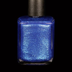 Time And Relative Dimension In Space TARDIS Dr. Who 10 Free Navy Blue and Blu-Silver Duochrome Flakies Nail Lacquer