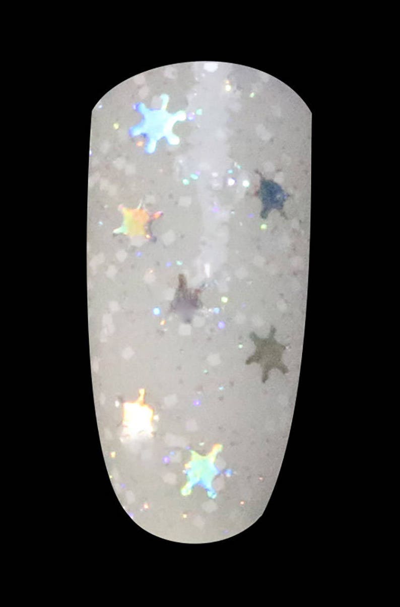 Let It Snow 10 Free Glitter Bomb/Topper With Silver Holographic Snowflakes image 3