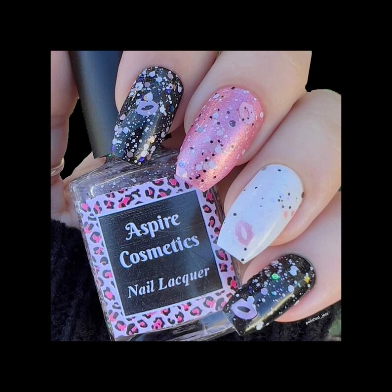 My Silhouette is A Cameo Black, White, Blush Pink and Holographic