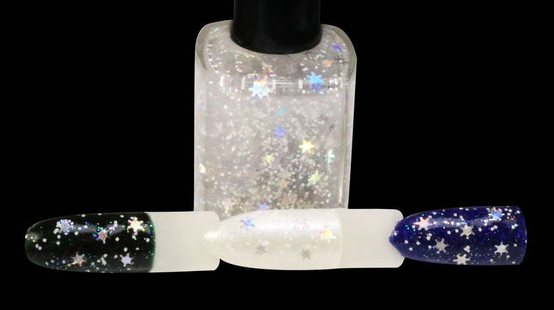 Let It Snow 10 Free Glitter Bomb/Topper With Silver Holographic Snowflakes image 4