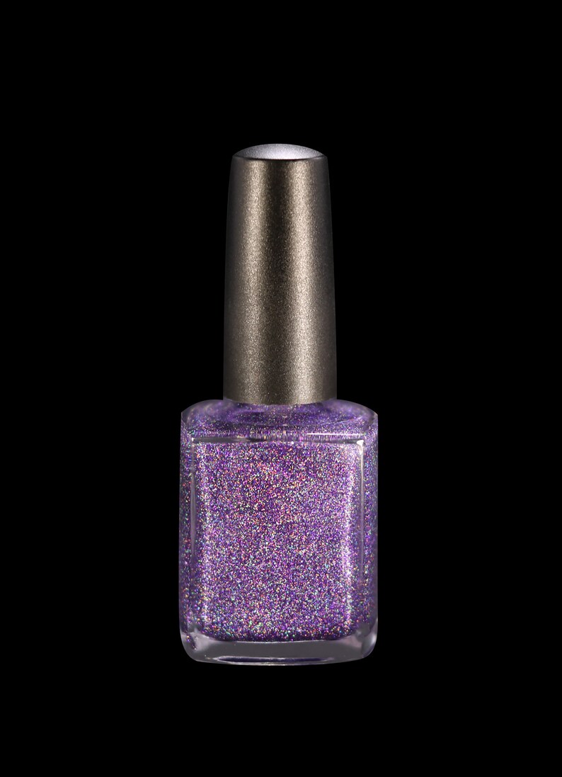 Hair Band 10 Free Vegan Purple and Gold Holographic Flake Glitter Nail Lacquer image 5