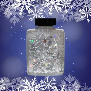 Let It Snow 10 Free Glitter Bomb/Topper With Silver Holographic Snowflakes image 5