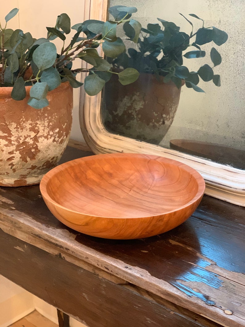 12 cherry wood bowl salad bowl wood fruit bowl pasta Etsy