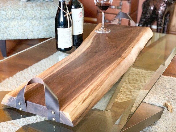 Charcuterie Board Live Edge Wood Cutting Board Rustic Etsy