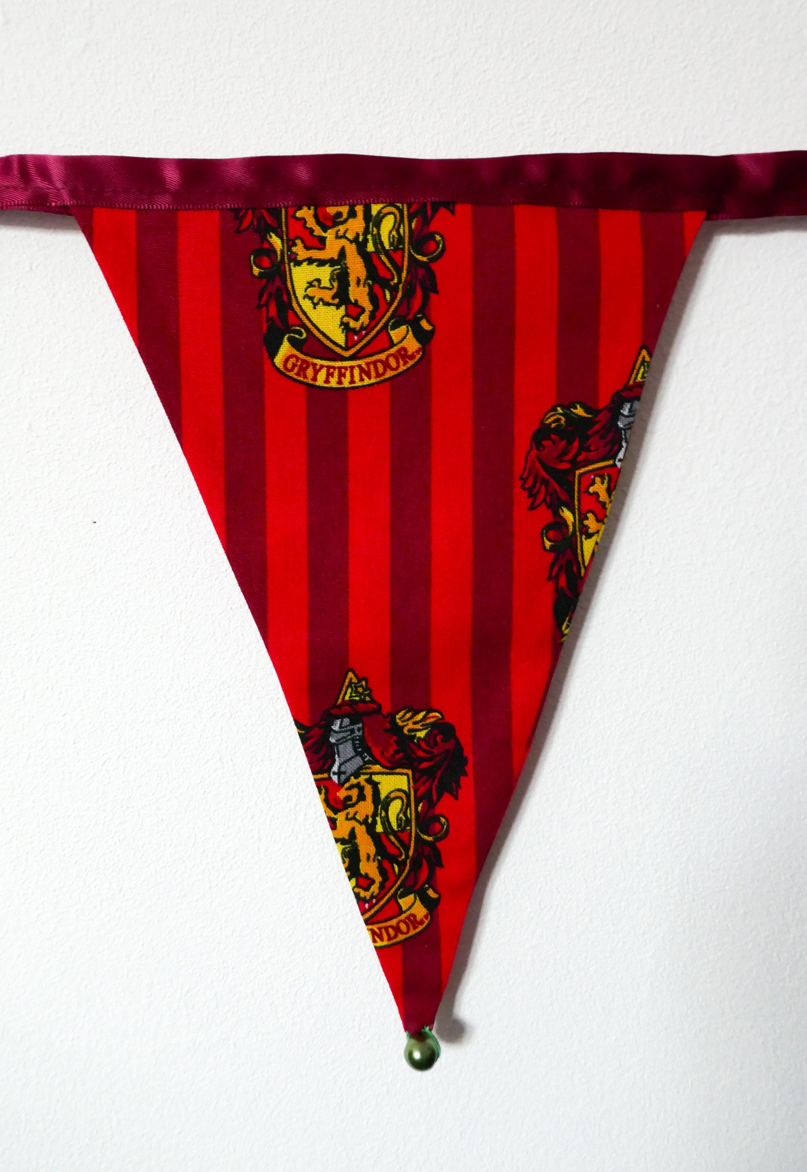 Harry Potter Hogwarts Houses Fabric Bunting Double-sided 12 Flags ...