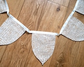 Latin Roman script fabric bunting | Double-sided | 12 flags | 3 metres