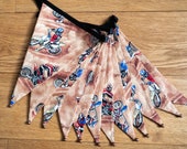 Brown motorcross/speedway motorbike fabric bunting | Double-sided | 12 flags | Approx 3 metres