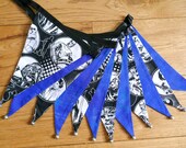 Blue Star Wars space fabric bunting | Double-sided | 12 flags | approx 3 metres