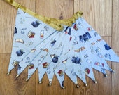 Harry Potter pale blue fabric bunting | Double-sided | 12 flags | approx 3 metres | Home décor, Child's bedroom