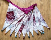 Harry Potter Marauder's Map fabric bunting | Double-sided | 12 flags | approx 3 metres