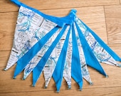 Harry Potter Spells and Charms turquoise fabric bunting | Double-sided | 12 flags | approx 3 metres