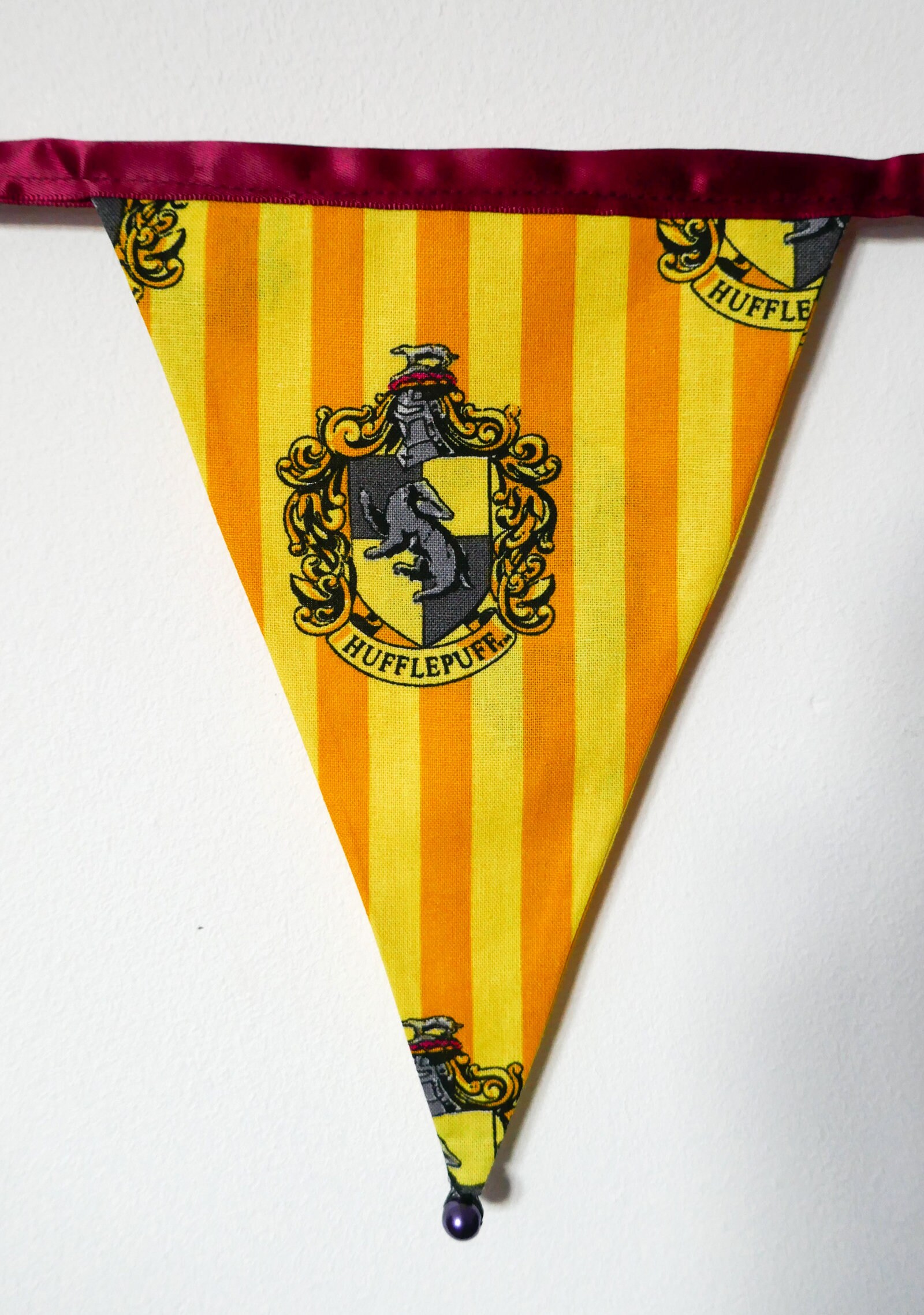 Harry Potter Hogwarts Houses Fabric Bunting Double-sided 12 Flags ...