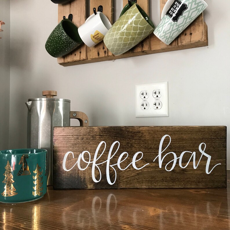 wedding coffee bar wedding signs Coffee bar sign rustic wood signs coffee signs mugs sign but first coffee wood signs