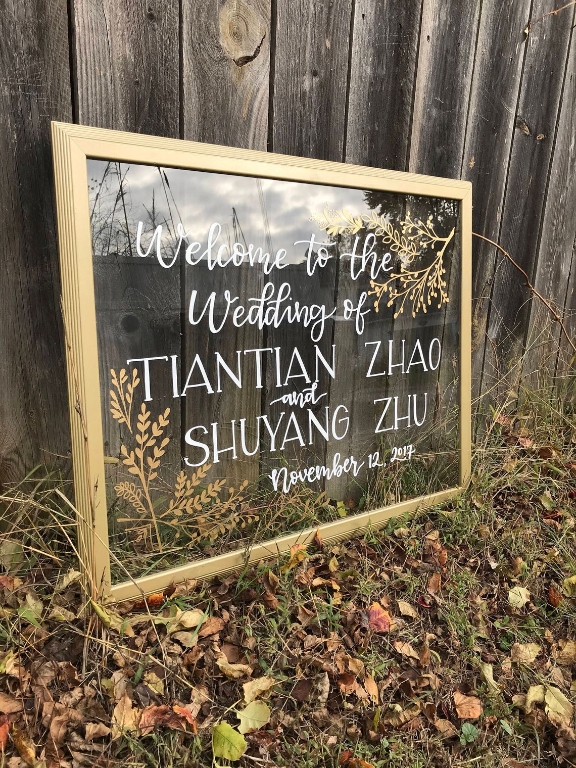 Custom Glass Wedding Sign glass wedding sign glass Etsy