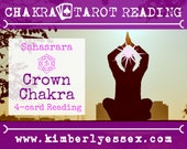 Seventh Chakra Tarot Reading | 4-Card Crown Chakra Reading | Sahasrara Chakra Reading (digital file: PDF - you print)